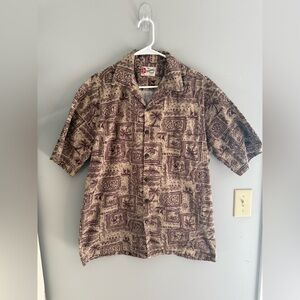 The Hawaiian Original Men’s Button Up Short Sleeve Collared Hawaiian Shirt SZ L